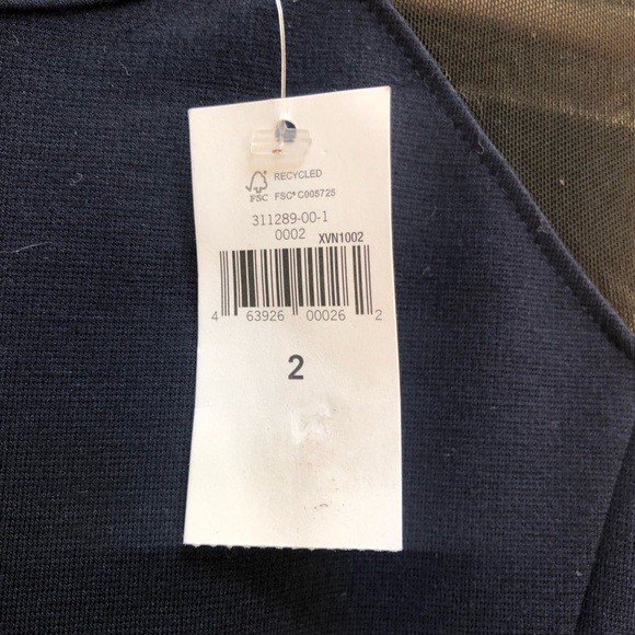 BANANA REPUBLIC Sheath Mesh Dress Sleeveless Dark Blue Size 2 NEW $109 - Picture 3 of 6